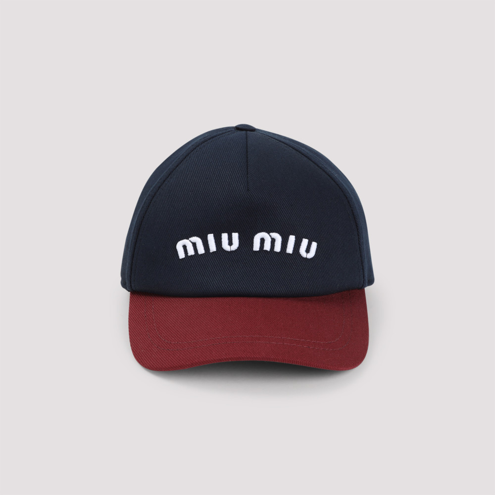 MIU MIU BLUE LOGO BASEBALL HAT