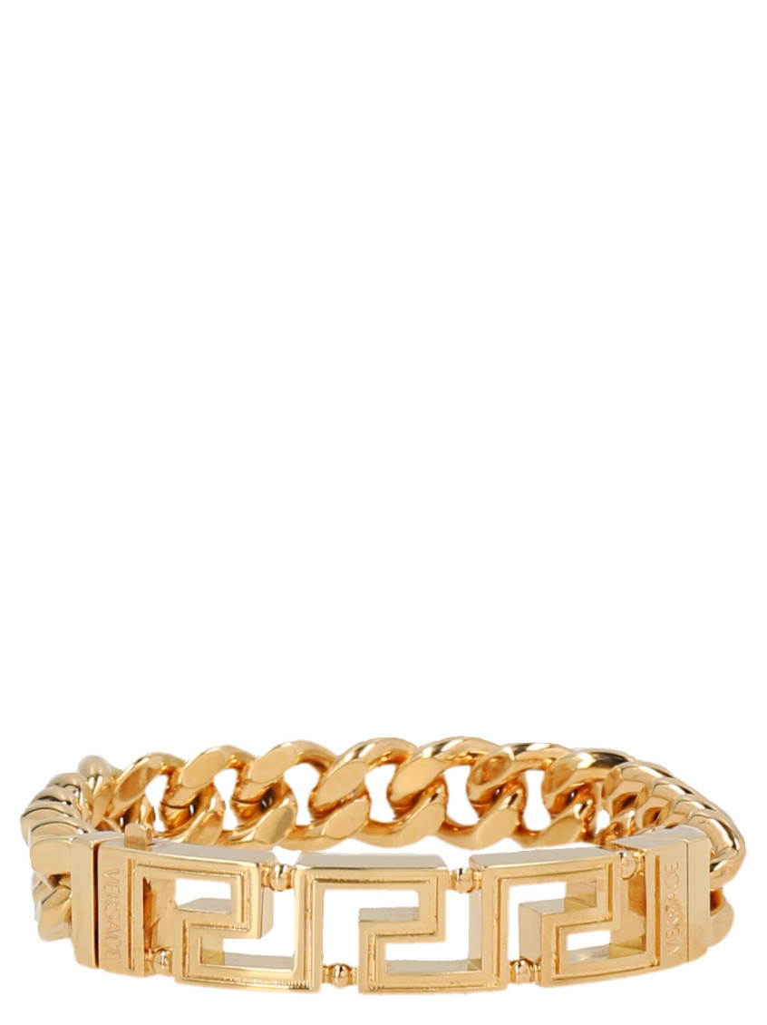 Shop Versace Golden Logo Chain Bracelet