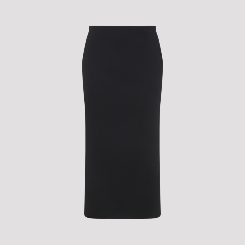 THE ROW NAVY BLUE VIRGIN WOOL SKIRT